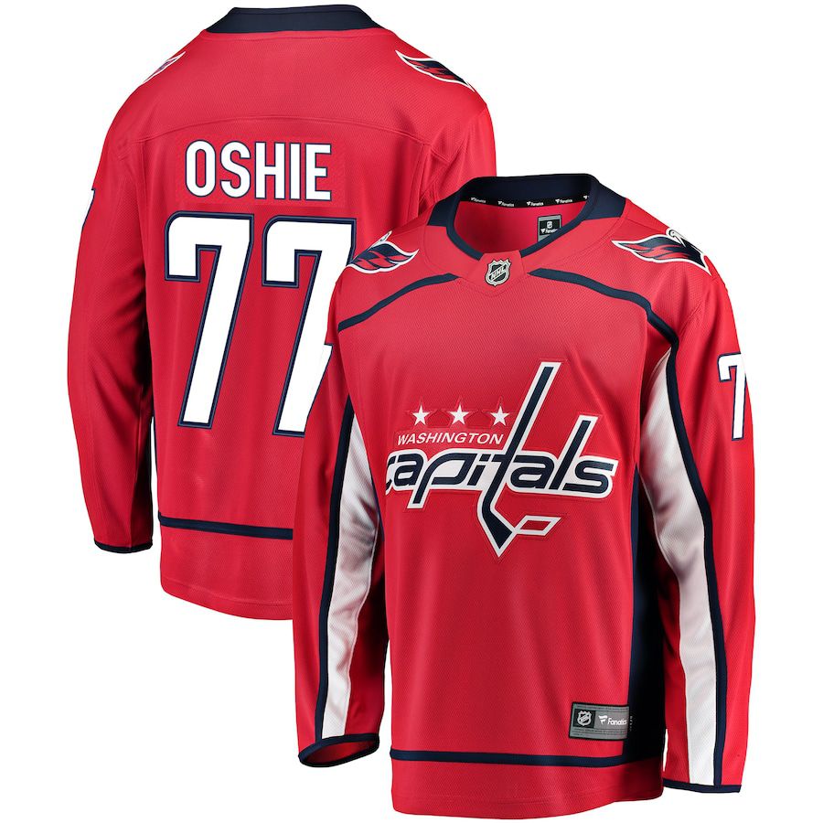 Men Washington Capitals #77 TJ Oshie Fanatics Branded Red Breakaway Player NHL Jersey